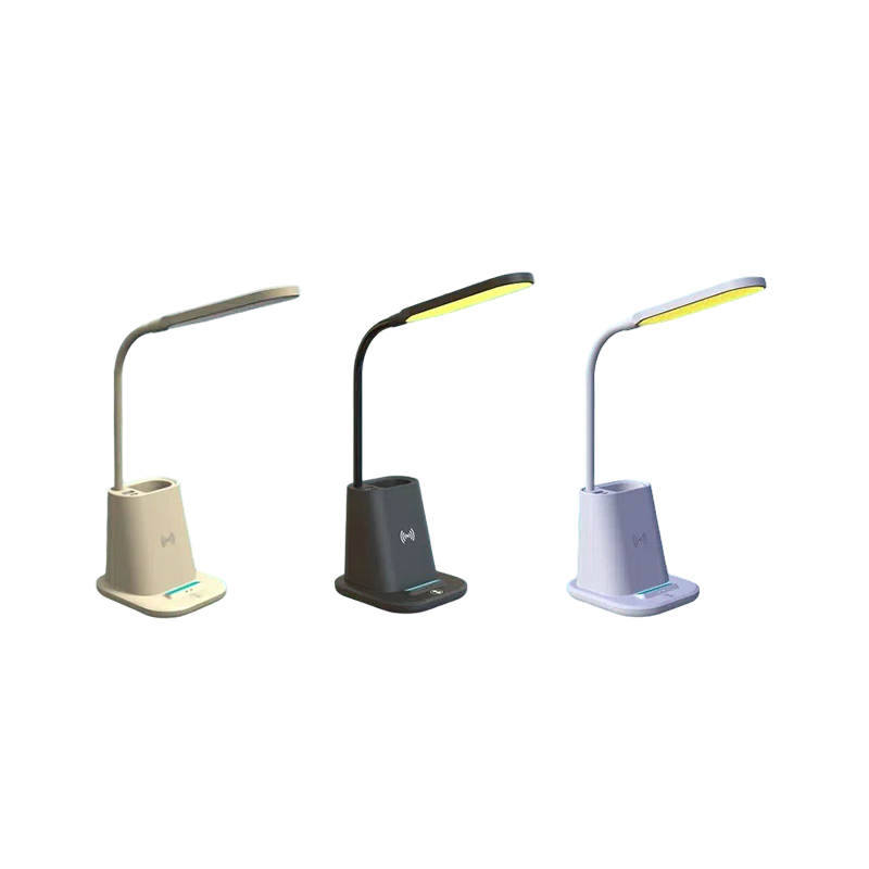 How can the pen holder wireless charging desk lamp eliminate messy cables and achieve minimalist and efficient desktop management?